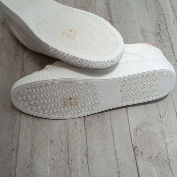 NWT J. Crew Floral Lace Up Road Trip Sneakers in Guava size 8 - Picture 10 of 12